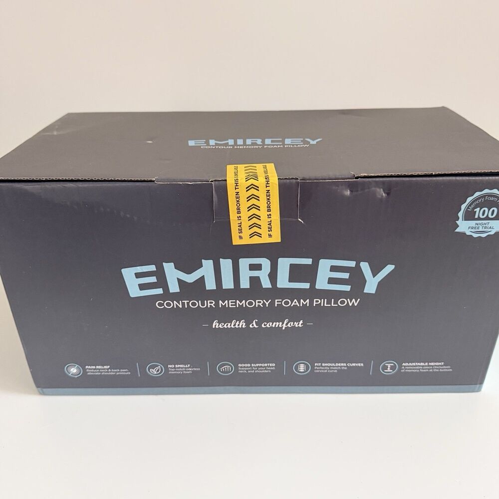 Emircey Contour Memory Foam Cervical Pillow Neck Pain Relief NEW - Picture 8 of 12